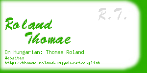 roland thomae business card